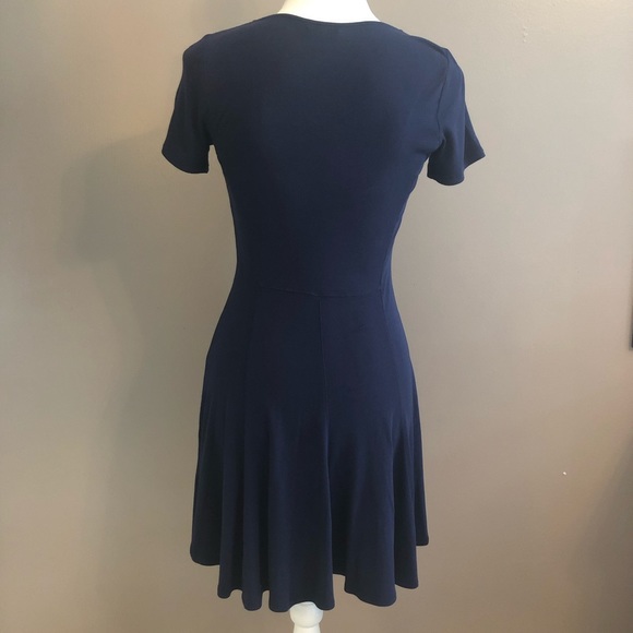 Theory Albita B Ribbed Navy Blue Dress - Picture 4 of 8